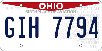 OH license plate GIH7794