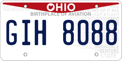OH license plate GIH8088