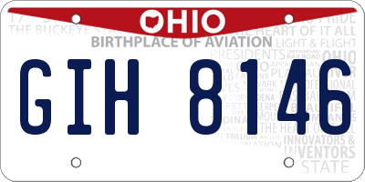 OH license plate GIH8146