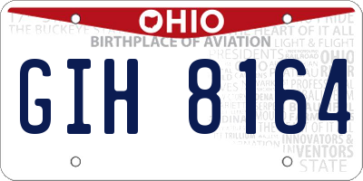 OH license plate GIH8164