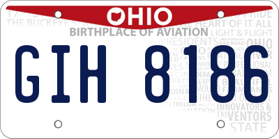 OH license plate GIH8186