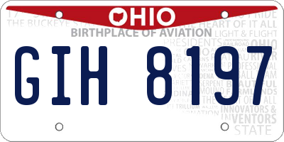 OH license plate GIH8197
