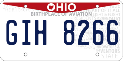 OH license plate GIH8266