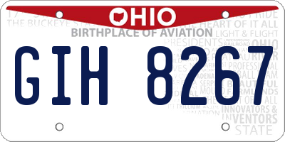 OH license plate GIH8267