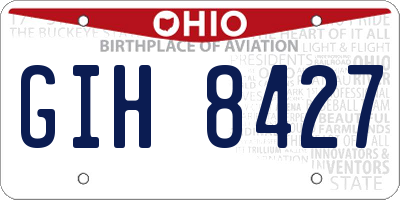 OH license plate GIH8427