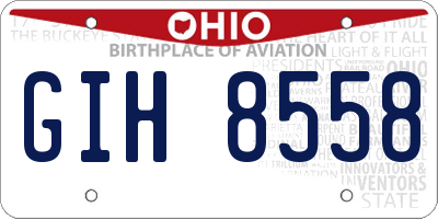 OH license plate GIH8558