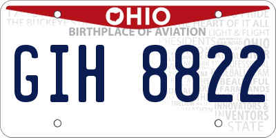 OH license plate GIH8822