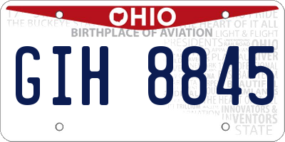 OH license plate GIH8845