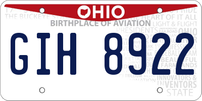 OH license plate GIH8922