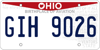 OH license plate GIH9026