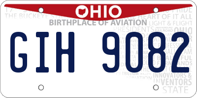 OH license plate GIH9082
