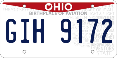 OH license plate GIH9172