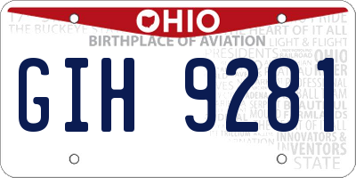 OH license plate GIH9281