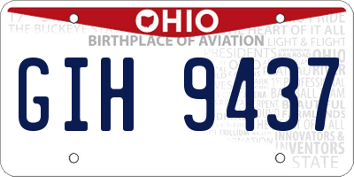 OH license plate GIH9437