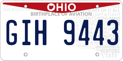OH license plate GIH9443