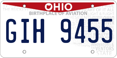 OH license plate GIH9455