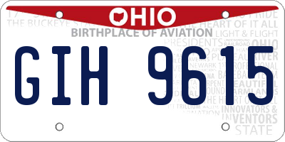 OH license plate GIH9615