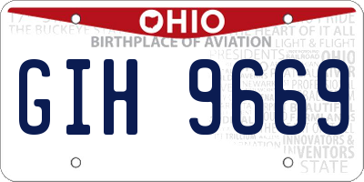 OH license plate GIH9669