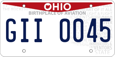 OH license plate GII0045