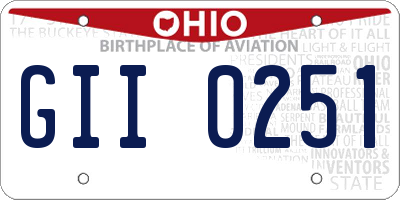 OH license plate GII0251