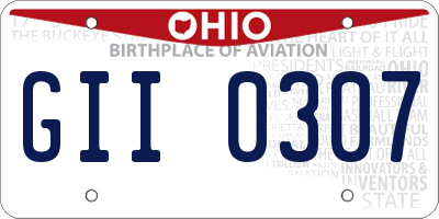 OH license plate GII0307