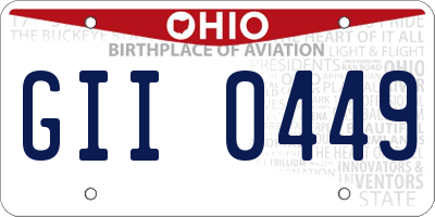 OH license plate GII0449