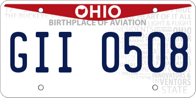 OH license plate GII0508