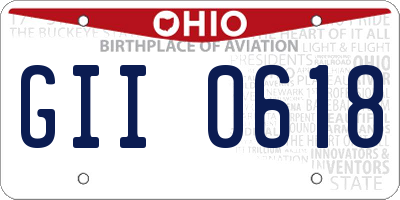 OH license plate GII0618