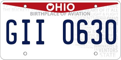 OH license plate GII0630