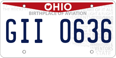 OH license plate GII0636