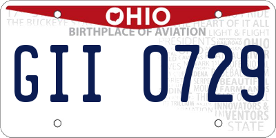 OH license plate GII0729