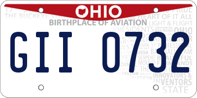 OH license plate GII0732