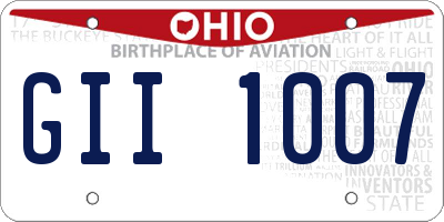 OH license plate GII1007