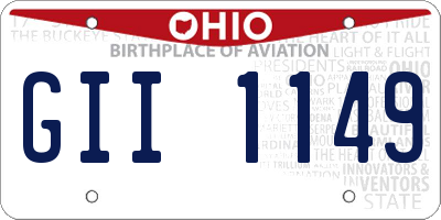 OH license plate GII1149