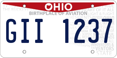 OH license plate GII1237