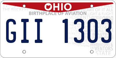 OH license plate GII1303