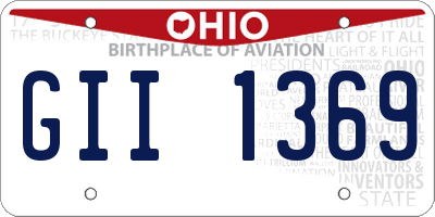 OH license plate GII1369