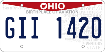 OH license plate GII1420