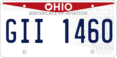 OH license plate GII1460