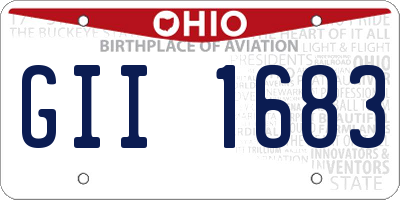 OH license plate GII1683