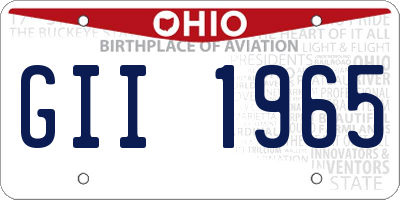 OH license plate GII1965