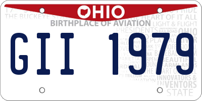 OH license plate GII1979