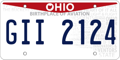 OH license plate GII2124