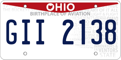 OH license plate GII2138