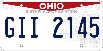 OH license plate GII2145