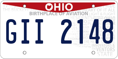 OH license plate GII2148