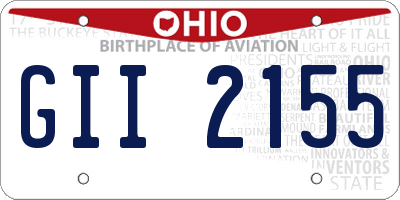 OH license plate GII2155