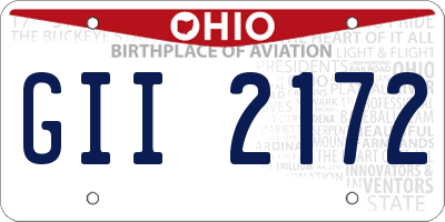 OH license plate GII2172
