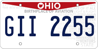 OH license plate GII2255
