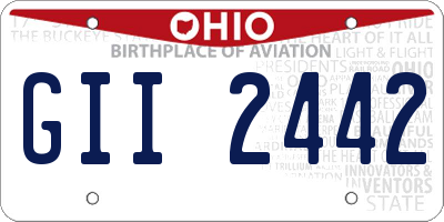 OH license plate GII2442